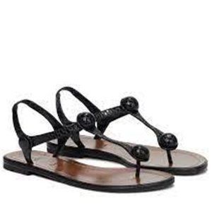 Christian Louboutin PLANET BALL Leather Flat Thong Sandals Shoes